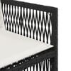 vidaXL Set comedor de jard&iacute;n con cojines 15 pzas rat&aacute;n sint&eacute;tico negro