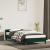 vidaXL Estructura de cama sin colch&oacute;n terciopelo verde oscuro 80x200cm