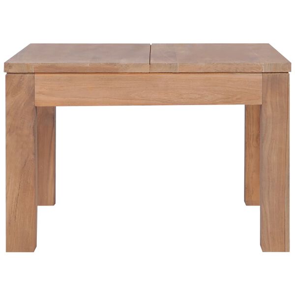 vidaXL Mesa de centro madera teca maciza acabado natural 60x60x40 cm