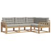 vidaXL Conjunto de sof&aacute;s de exterior 3 uds. Blanco y Gris Claro