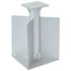 vidaXL Base para sombrilla enterrada acero plateado 27,5x27,5x45 cm