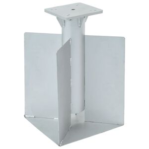vidaXL Base para sombrilla enterrada acero plateado 27,5x27,5x45 cm