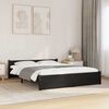 vidaXL Estructura cama doble sin colch&oacute;n madera maciza negro 135x190cm
