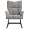 vidaXL Silla mecedora de terciopelo gris claro