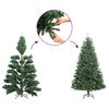 vidaXL &Aacute;rbol de Navidad artificial con bisagras y soporte blanco 240cm