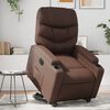 vidaXL Sill&oacute;n reclinable elevable el&eacute;ctrico de cuero sint&eacute;tico marr&oacute;n