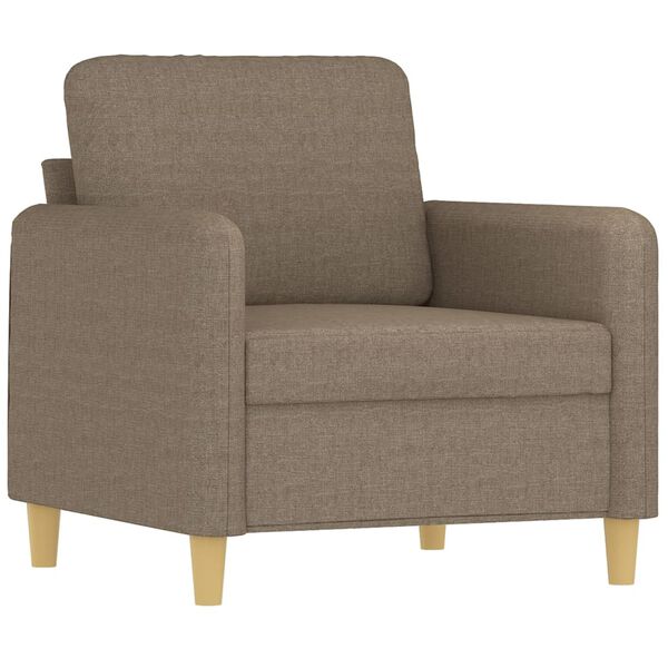 vidaXL Sill&oacute;n con taburete tela gris taupe 60 cm