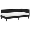 vidaXL Estructura de Cama Esquina con Colch&oacute;n 2 pcs Negro Terciopelo