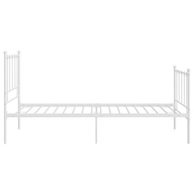 vidaXL Estructura de cama de metal blanco 90x200 cm