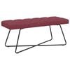 vidaXL Banco con tapicer&iacute;a con botones Rojo vino 110 x 40 x 46 cm Tela