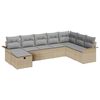 vidaXL Conjunto de sof&aacute; de jard&iacute;n 8 uds. Beige y Gris Claro