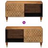 vidaXL Mesa de centro de madera maciza de mango 80x50x40 cm