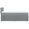 vidaXL Cama box spring con colch&oacute;n tela gris claro 90x200 cm