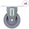 vidaXL Ruedas fijas 8 unidades 75 mm