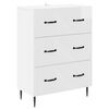 vidaXL Cajonera Blanco Brillante 66 x 34,5 x 89,5 cm