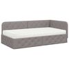 vidaXL Estructura de cama en esquina Taup&eacute; 100 x 200 cm tela