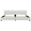 vidaXL Estructura de cama de cuero sintético blanco 180x200 cm