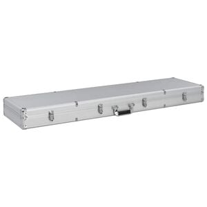 vidaXL Malet&iacute;n para armas de aluminio plateado 134x35x12 cm