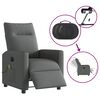 vidaXL Sill&oacute;n reclinable de masaje el&eacute;ctrico tela gris oscuro