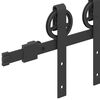 vidaXL Kit de herrajes para puertas correderas acero negro 200 cm