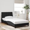 vidaXL Estructura de cama con LED sin colch&oacute;n Hanko terciopelo negro 100x200 cm