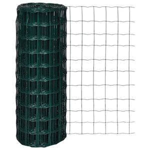 vidaXL Set de euro valla acero verde 10x1 m