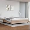 vidaXL Cama box spring con colch&oacute;n cuero sint&eacute;tico capuchino 200x200cm