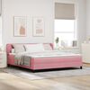 vidaXL Cama tipo Box Spring con colch&oacute;n Rosa 180 x 200 cm Terciopelo