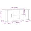 vidaXL Mueble para TV madera contrachapada roble ahumado 100x35x40 cm