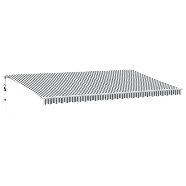 vidaXL Toldo retr&aacute;ctil autom&aacute;tico gris antracita y blanco 600x350 cm