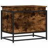 vidaXL Caja de almacenaje con tapa madera roble ahumado 60x40x51,5 cm