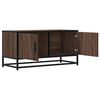vidaXL Mueble TV metal y madera ingenier&iacute;a marr&oacute;n roble 80x34,5x40 cm