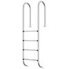 vidaXL Escalera para piscina acero inoxidable 304 54x38x184,5 cm