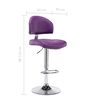 vidaXL Taburete de cocina de cuero sint&eacute;tico morado