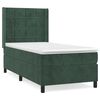 vidaXL Cama box spring con colch&oacute;n terciopelo verde oscuro 100x200 cm
