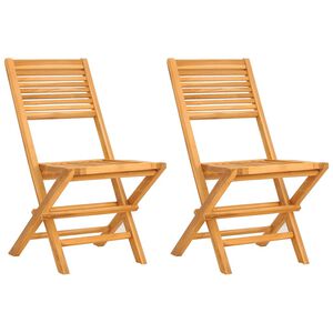 vidaXL Sillas de jard&iacute;n plegables 2 uds madera maciza teca 47x62x90cm