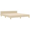 vidaXL Estructura de cama con cabecera Crema 180 x 200 cm tela