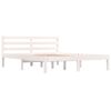 vidaXL Estructura de cama sin colch&oacute;n madera pino blanco 140x190 cm