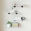 vidaXL Estante estanter&iacute;a 4uds contrachapada blanco brillo 40x20x1,5cm