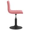 vidaXL Silla de comedor giratoria de terciopelo rosa
