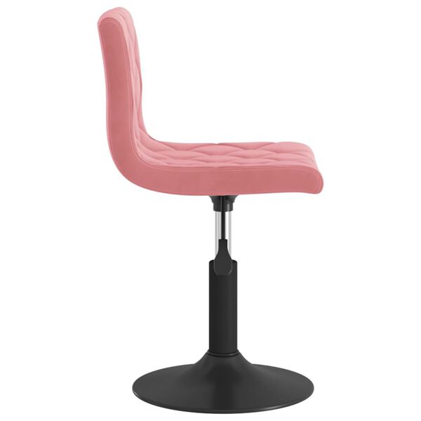vidaXL Silla de comedor giratoria de terciopelo rosa