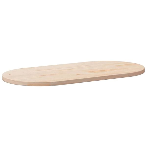 vidaXL Tablero de mesa 110x55x2,5 cm Madera maciza de pino ovalada