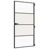 vidaXL Puerta interior delgada negra vidrio y aluminio 102,5x201,5 cm