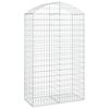 vidaXL Cesta gaviones forma arco hierro galvanizado 100x50x160/180 cm