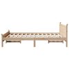 vidaXL Estructura de cama sin colchón madera maciza de pino 120x190 cm
