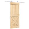 vidaXL Puerta Corredera Natural y Blanco 80 x 210 cm