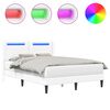 vidaXL Estructura de cama Blanco 120 x 190 cm Cuero sint&eacute;tico
