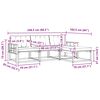 vidaXL Conjunto de sof&aacute;s de exterior con coj&iacute;n 4 pcs Natural y negro