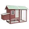 vidaXL Gallinero madera maciza de pino y abeto moca 170x81x110 cm