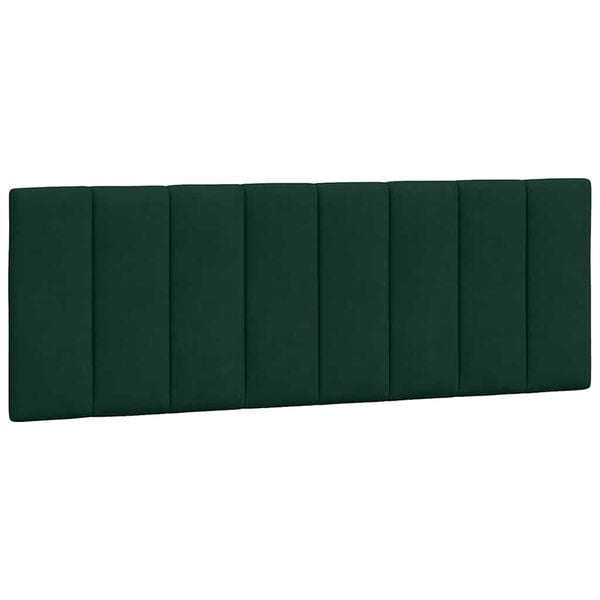 vidaXL Cabecero de cama acolchado Hanko terciopelo verde oscuro 120 cm